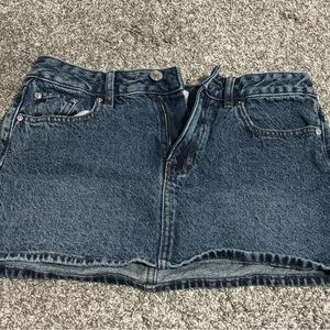 PacSun Dark Blue Denim Mini Skirt